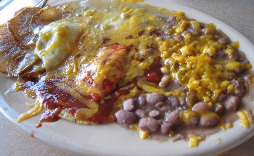 Huevos Rancheros, the specialty of the house.