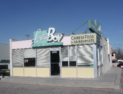 Albuquerque's Lucky Boy restaurant where East meets West and green chile cheeseburgers meet egg rolls.