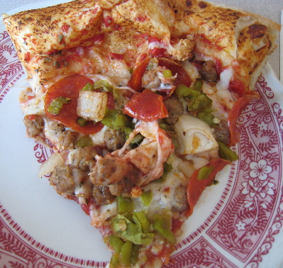 A slice of Mario's pizza
