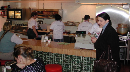 The kitchen and wait staff at Duran's is kept constantly busy during breakfast and lunch hours.