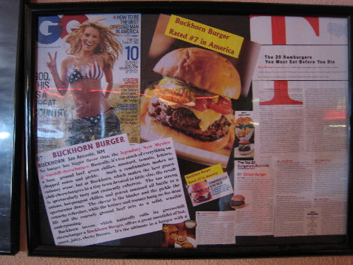 The GQ magazine in which the Buckhorn Burger was rated among America's best