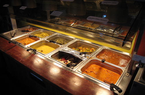 Namaste's lunch buffet The lunch buffet at Namaste