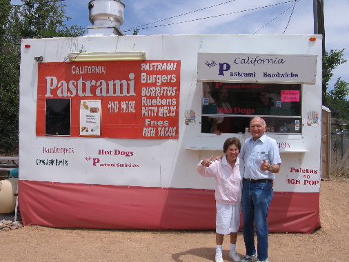 George and Marilyn Wormser celebrate their 60th wedding anniversary with lunch at California Pastrami (photo courtesy of Martin Wormser)