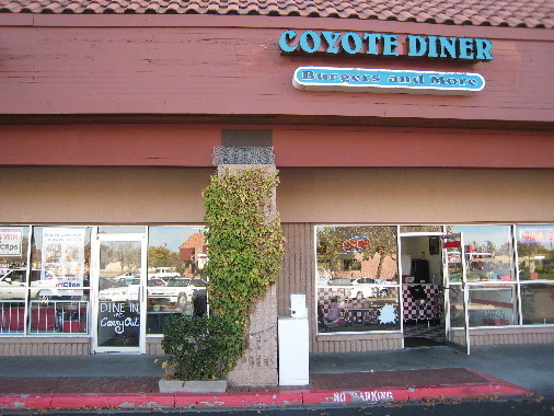 Coyote Diner for burgers and so much more