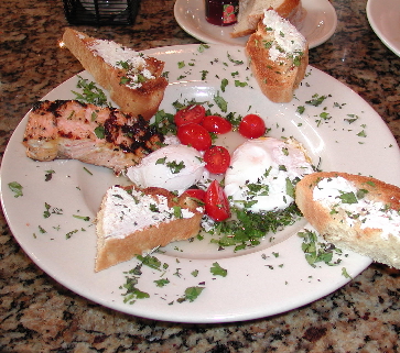 Eggs Eleganza on Brioche.