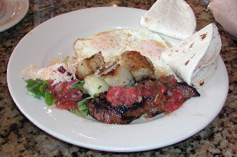 Gold Streek steak and eggs.
