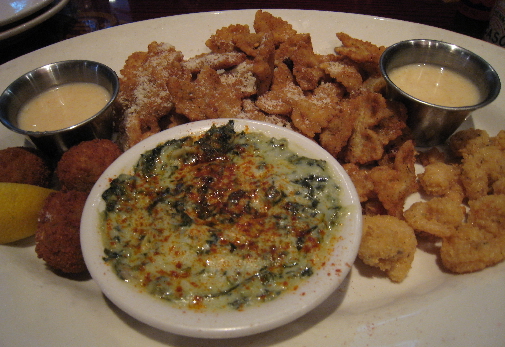 Cajun appetizer sampler