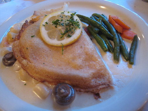 Crepe Aux Fruits de Mer--the fruits of the sea in a crepe.