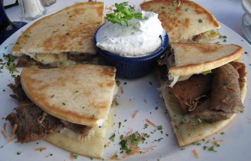 Gyros quesadilla