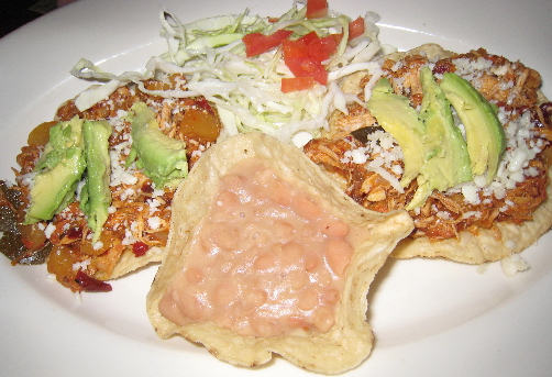 Tostadas de Tinga, a specialty of