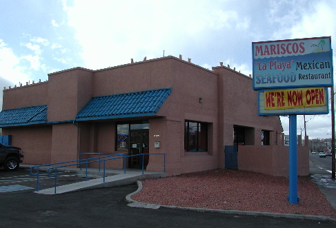 Mariscos La Playa, an outstanding Mexican seafood restaurant on Central Avenue just west of the Rio Grande.