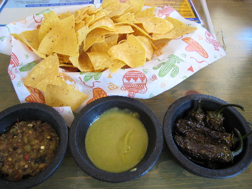 Salsa and chips.