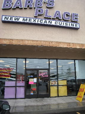 Barb's Place, home of New Mexican cuisine