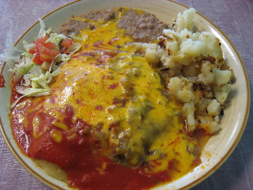 Carne adovada enchiladas