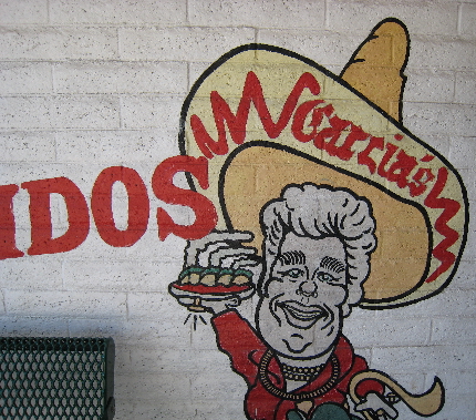 The caricature of Andy Garcia can be found throughout the restaurant