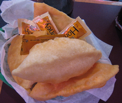 Sopaipillas with real honey