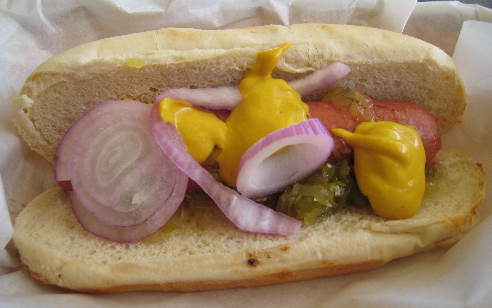 A hot dog dressed your way.