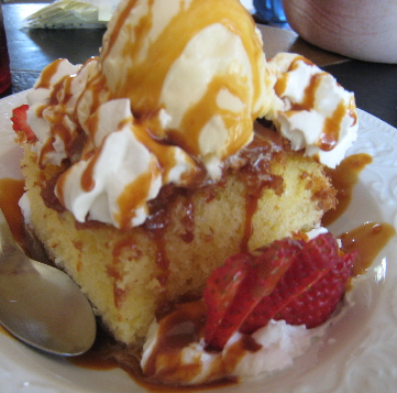 Tres Leches cake, one of the best we've had in New Mexico