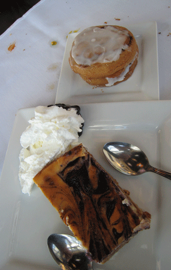 Cinnamon Roll Cookies and Blueberry Cheesecake