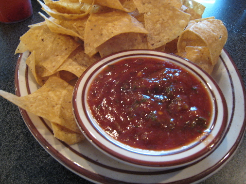 Homemade chips and salsa
