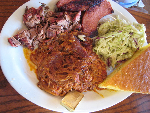 Another three meat platter, this one with smoked carne adovada