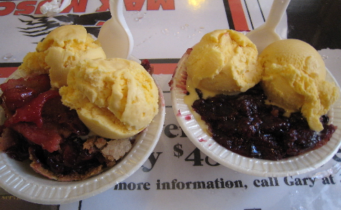 Cherry and Blackberry cobbler