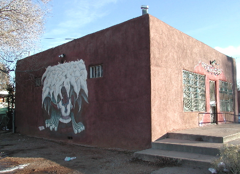 The west-facing wall at Dave's Not Here.