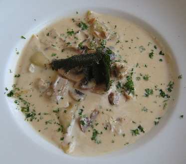 Wild mushroom ravioli