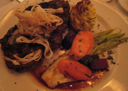 A 12-ounce New York strip.