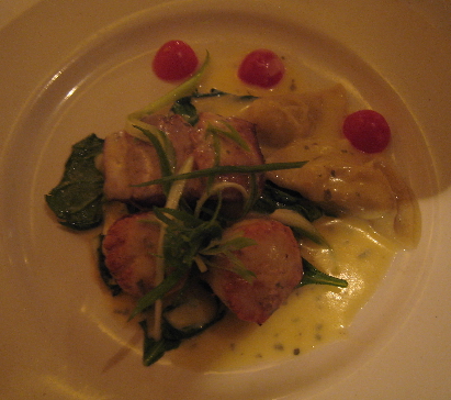 Pan seared mahi mahi and sea scallops