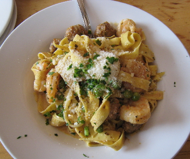 Fetuccini with a Cajun cream sauce