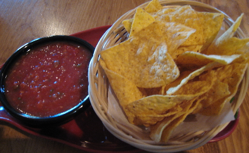 Chips and salsa are complimentary at La Casita Cafe