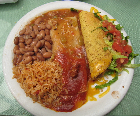 A combination plate Christmas style