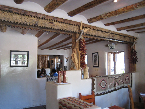 Spanish style architecture at Cafe San Estevan.