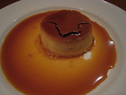 Organic goat milk flan, the best I've ever had.