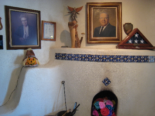 Pete's portrait hangs over the fireplace in one of the restaurant's dining rooms