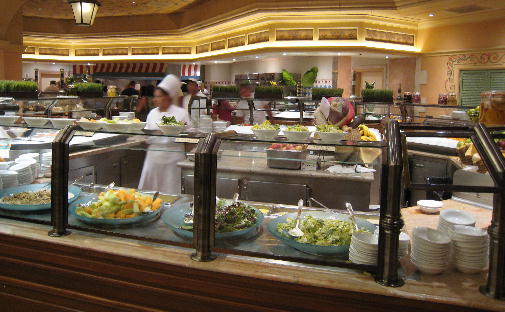 The Bellagio Buffet's action stations
