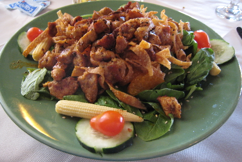 Blackened Natural Pork and Spinach Salad 