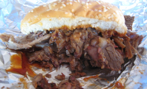 Barbecue beef sandwich
