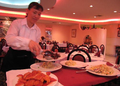 Our dinner served tableside