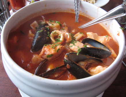 Zuppa di Pesce, a mixed seafood stew 